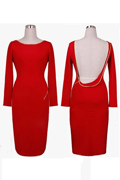 Red-Unique-Open-Back-Slim-Midi-Dress-LC6677-3-2