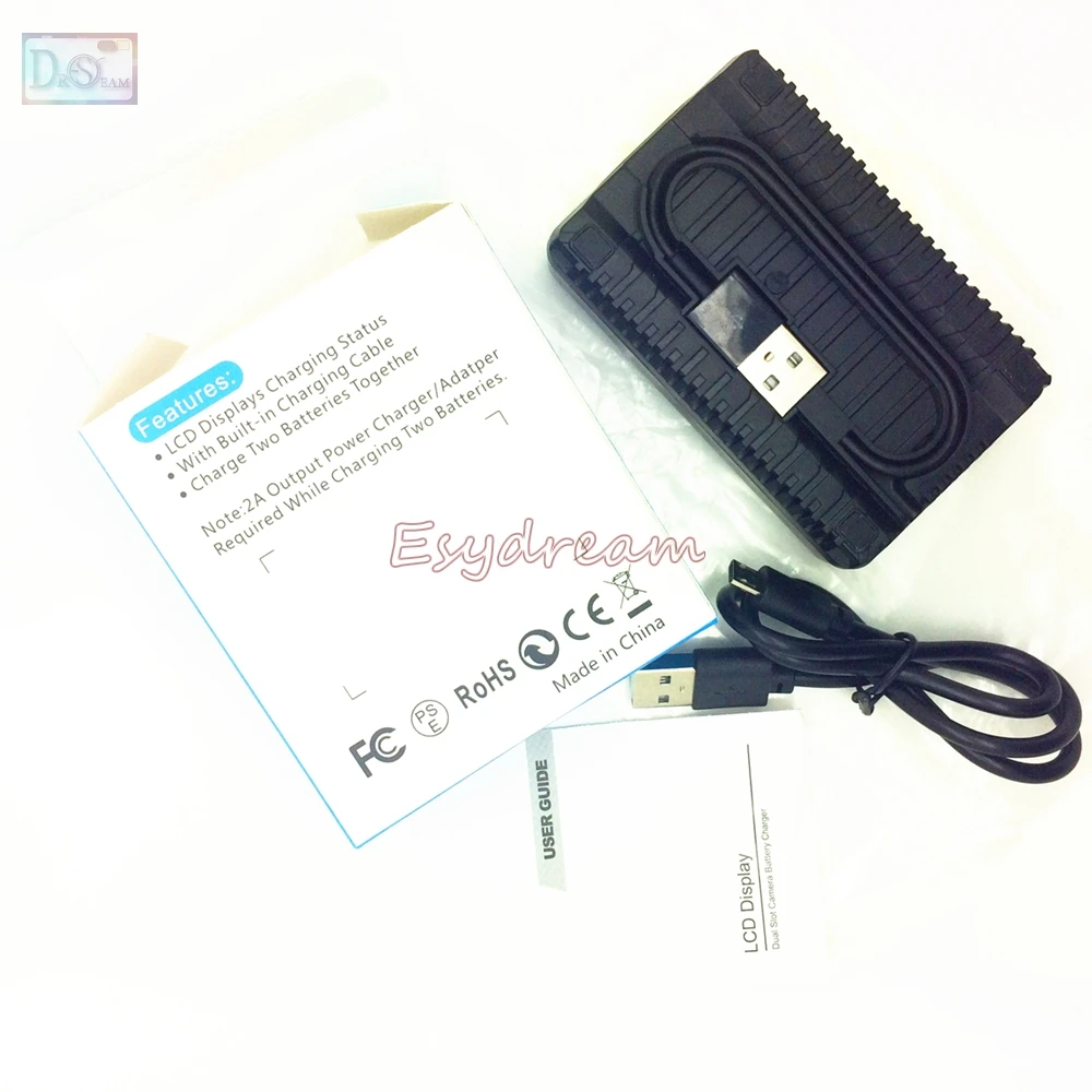 LP-E6 LP-E6N ЖК-дисплей USB Dual Зарядное устройство для цифровой однообъективной