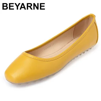 

BEYARNE2019 new women's shoes spring soft bottom casual shoes Flats Large size Boat shoes zapatos mujer MoccasinsE467