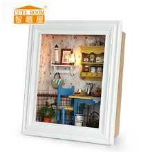 3D кукольные домики DIY деревянный кукольный дом миниатюрная фоторамка кукольный домик мебель набор игрушек для детей рождественские подарки на день рождения