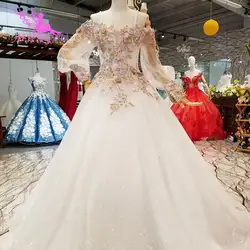 AIJINGYU плюс размер Африканское свадебное платье для невесты Шри-Ланка Дешевое дизайнерское платье с королевским шлейфом Саудовское