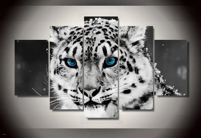 Snow Leopard Black White Picture Painting Wall Art Room Decor Print Poster High Quality Modular Picture(Unframed) dropshipping Snow Leopard Black White Picture Painting Wall Art Room Decor Print Poster High Quality Modular Picture(Unframed) dropshipping
