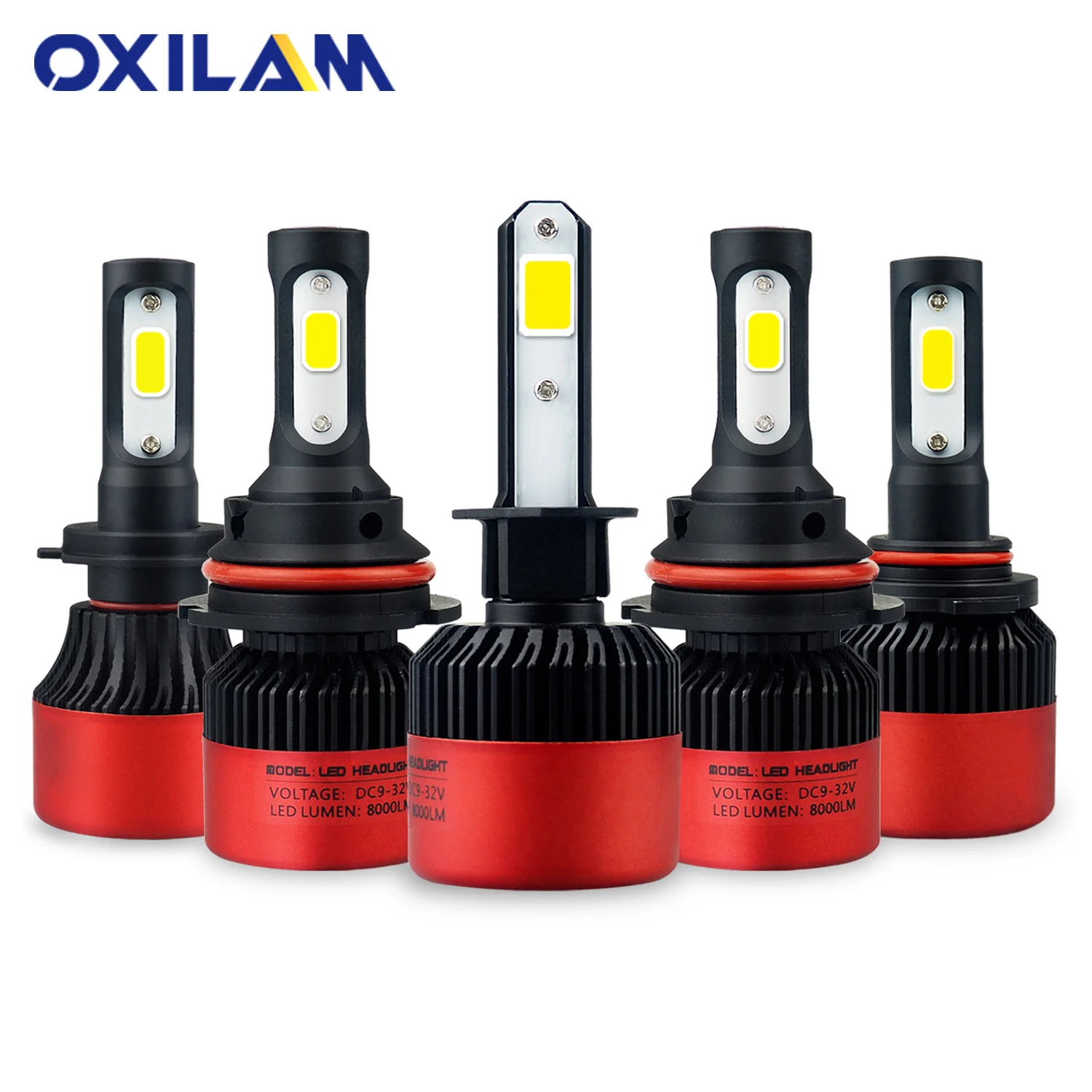 

OXILAM 2Pcs LED Bulb H7 H11 H8 HB3 9005 HB4 9006 HB1 9004 9007 9012 High Low Beam Car Headlight Head Light Lamp Super Bright