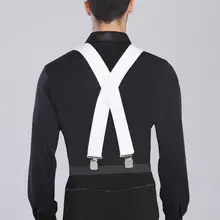 Мужские эластичные регулируемые подтяжки с клипсами, 2 цвета, Новое поступление, танцевальные аксессуары