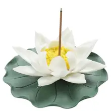 Керамическая горелка ладана держатель лотоса ладан буддийская горелка благовония для ароматерапии курильница использование в офисе Teaho