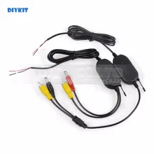 Diykit 2.4 г Беспроводной заднего вида Резервное копирование Обратный RCA видео передатчик приемник для автомобиля резервную Камера и ЖК-дисплей мониторы