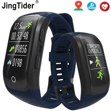 0,9" цветной экран S908 Plus gps умный браслет Bluetooth водонепроницаемый смарт-браслет IP68 плавание фитнес-трекер для IOS Android