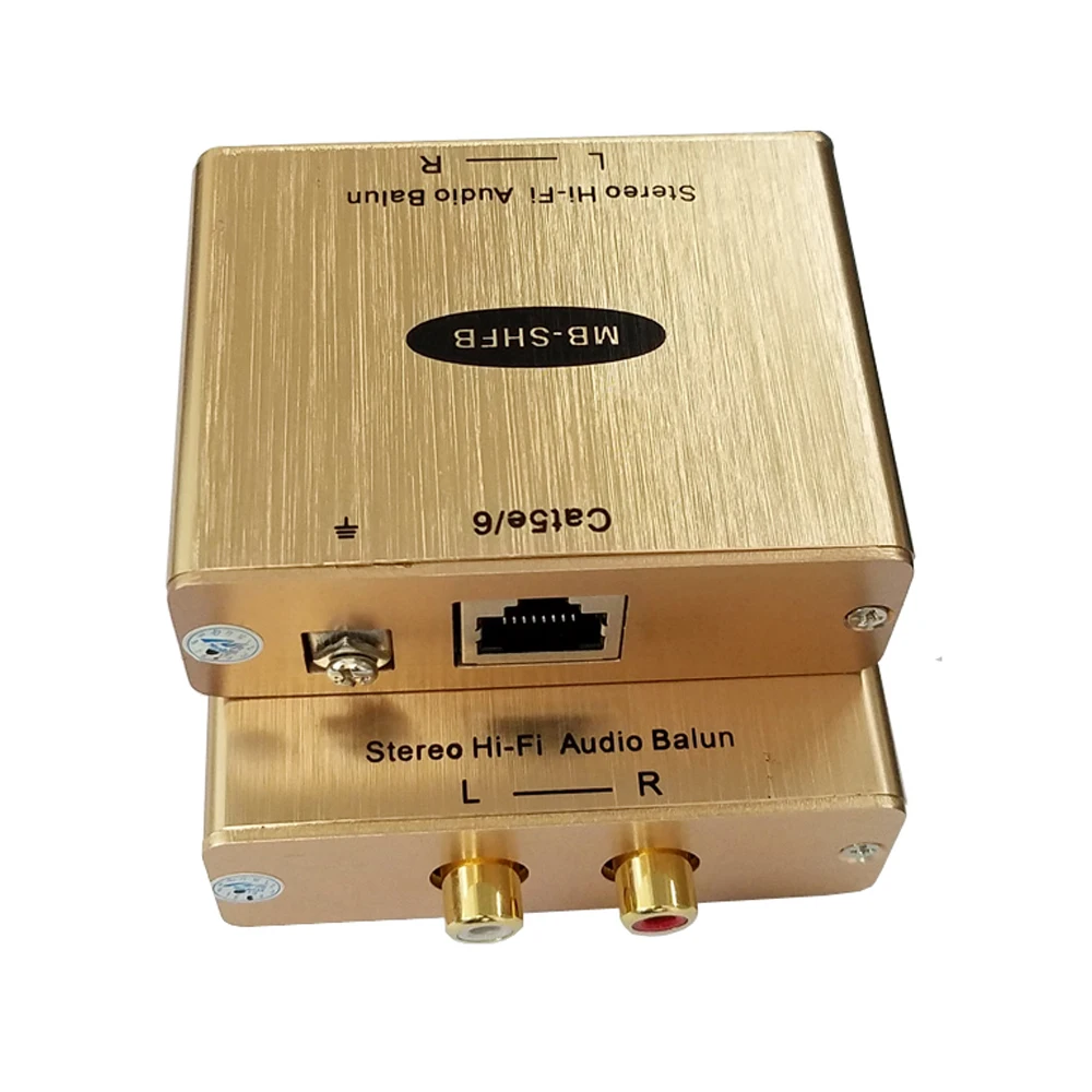 Стерео Hi Fi аудио RJ45 адаптер стерео RCA к Cat5 Extender AV конвертер|Усилители мощности| |