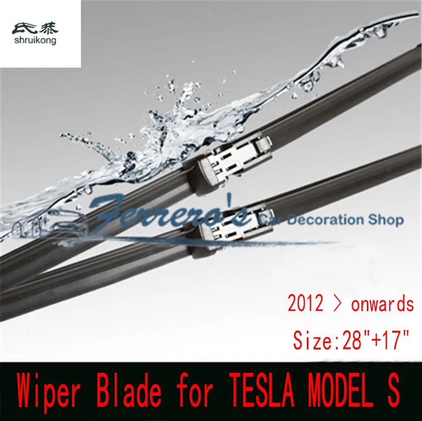 Wiper Blade 28"+17"for TESLA MODEL S 2012 Onwards Flat Aero Beam