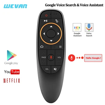 

G10 Smart Voice Remote Control 2.4G Wireless Air Mouse Microphone Gyroscope IR Learning for Android tv box H96 Max X96 mini