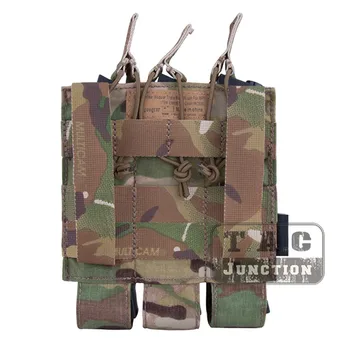

Emerson Airsoft Hunting Tactical Modular MOLLE Triple Open Top SMG Mag Pouch EmersonGear Magazine Carrier For MP5 / MP7 / KRISS
