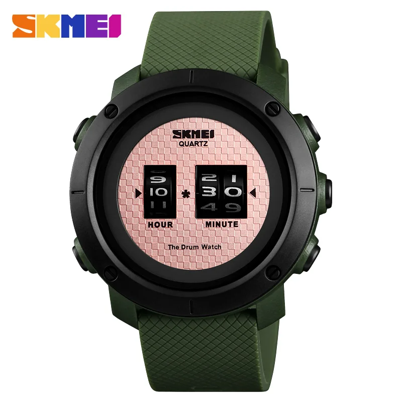 SKMEI 1486 мужские цифровые наручные часы мужские водонепроницаемые цифровые кварцевые часы армейские военные мужские наручные часы Relogio Masculino - Цвет: Plastic GreenRose