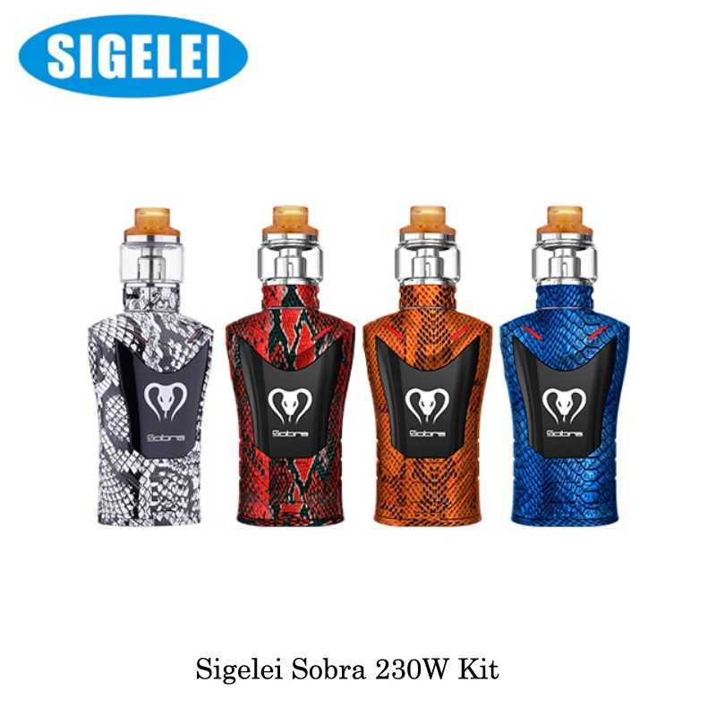 

Electronic Cigarettes Sigelei Sobra 230W Box Mod With Sub Ohm Tank 5.5ML Capacity Powered By Dual 18650 Battery Vape Vaporizer
