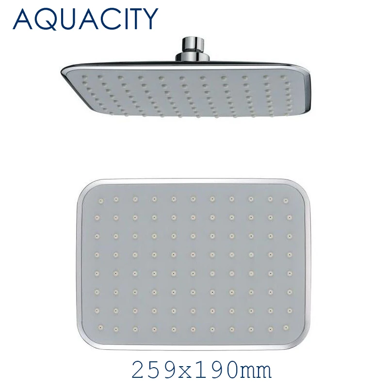 

AQUACITY 10 Inch Shower Head 259x190mm Rainfall Shower for Bathroom Shower Faucet Chrome Finish