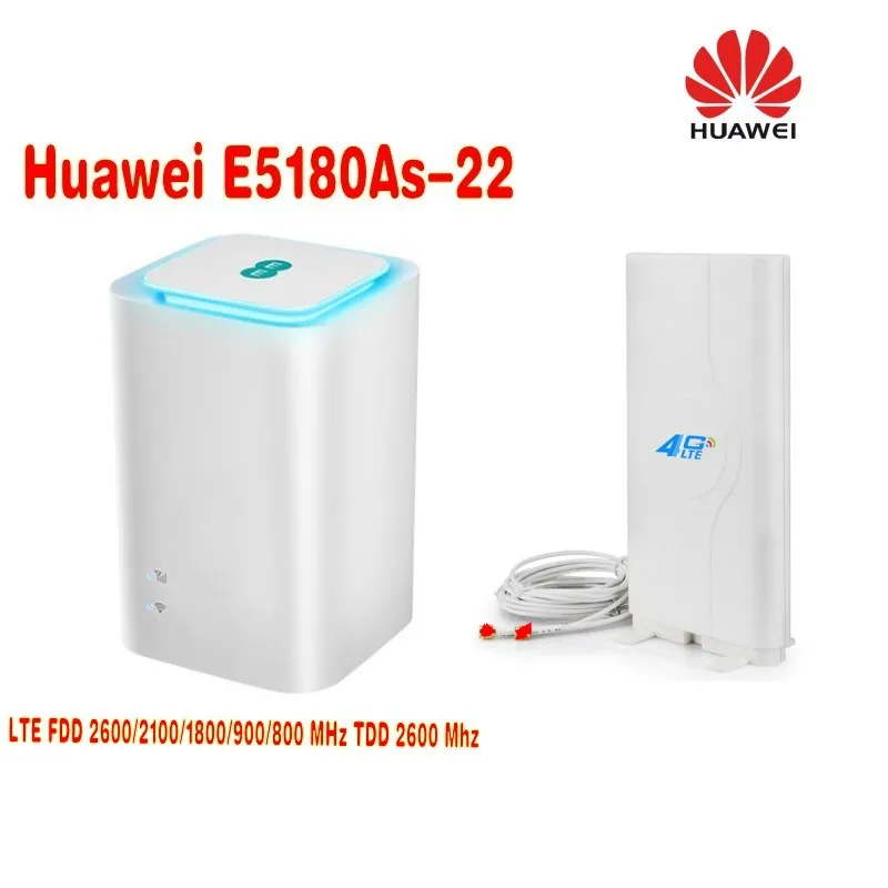 

New Huawei Cube e5180 4G cpe Wifi Router E5180As-22 Band 1/3/7/8/20/38 +4g 49dbi TS9 Antenna