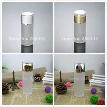 100 ml חלבית זכוכית בקבוק עם זהב/כסף/לבן מכסה פלסטיק פקק עבור קרם/תחליב/טונר /שרותים/מים/עור טיפול אריזה(China)
