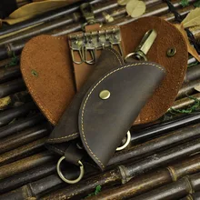 Мужской качественный Модный чехол для ключей из натуральной кожи, дизайнерский брелок для ключей, сумка-посылка Y1001