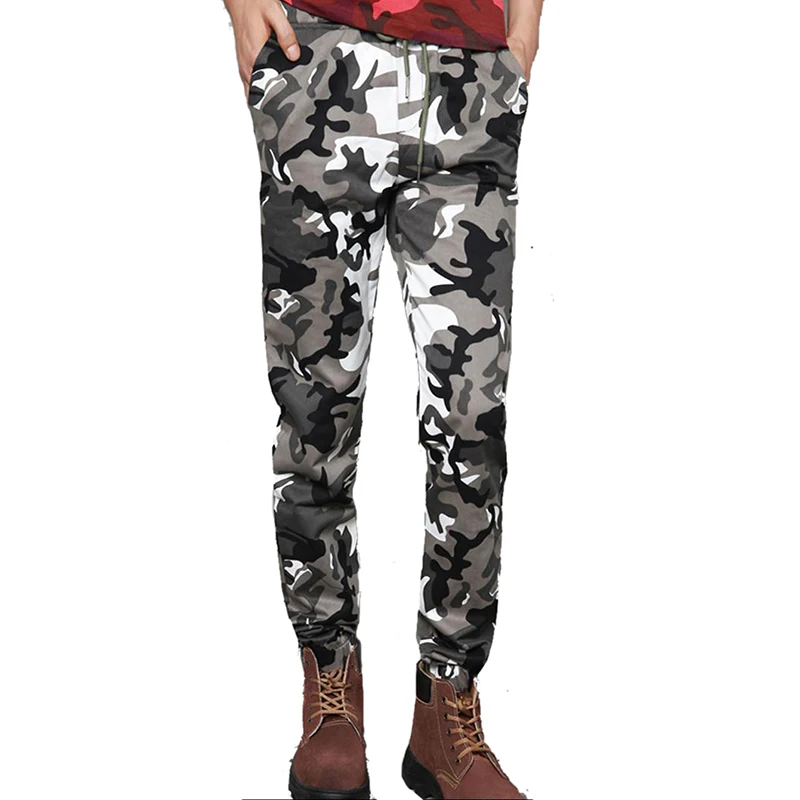 HOT Dnine autumn army fashion hanging crotch jogger pants patchwork