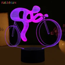 Потрясающие подарки 3D светодиодный настольный светильник светодиодный 3D в форме велосипеда лампы 7 цветов USB декоративные светильники