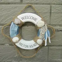 Средиземноморский Woodiness украшение стены Морской Декор Творческий спасательный круг Добро пожаловать карты "Добро пожаловать" баннер