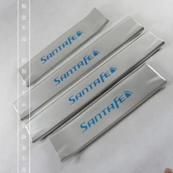 Stainless Steel Internal Scuff Plate Door Sill for 2013 Hyundai Santa Fe ix45