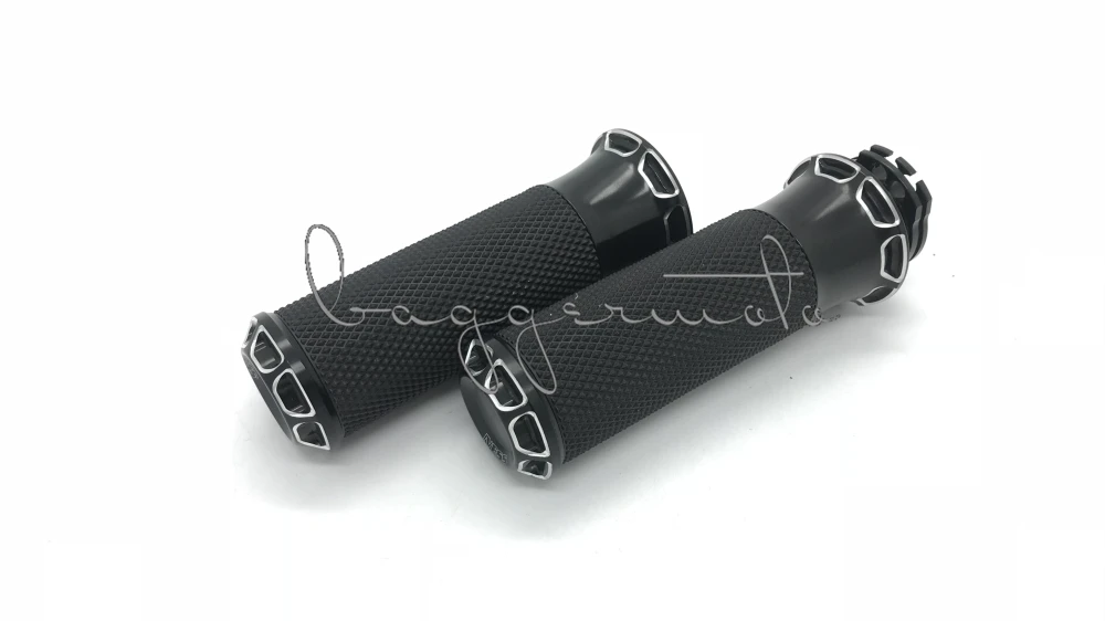 Мото Poignee Noir CNC " 25 мм Guidon poignies Pour Harley Sportster Touring Dyna Softail Пользовательские ручки