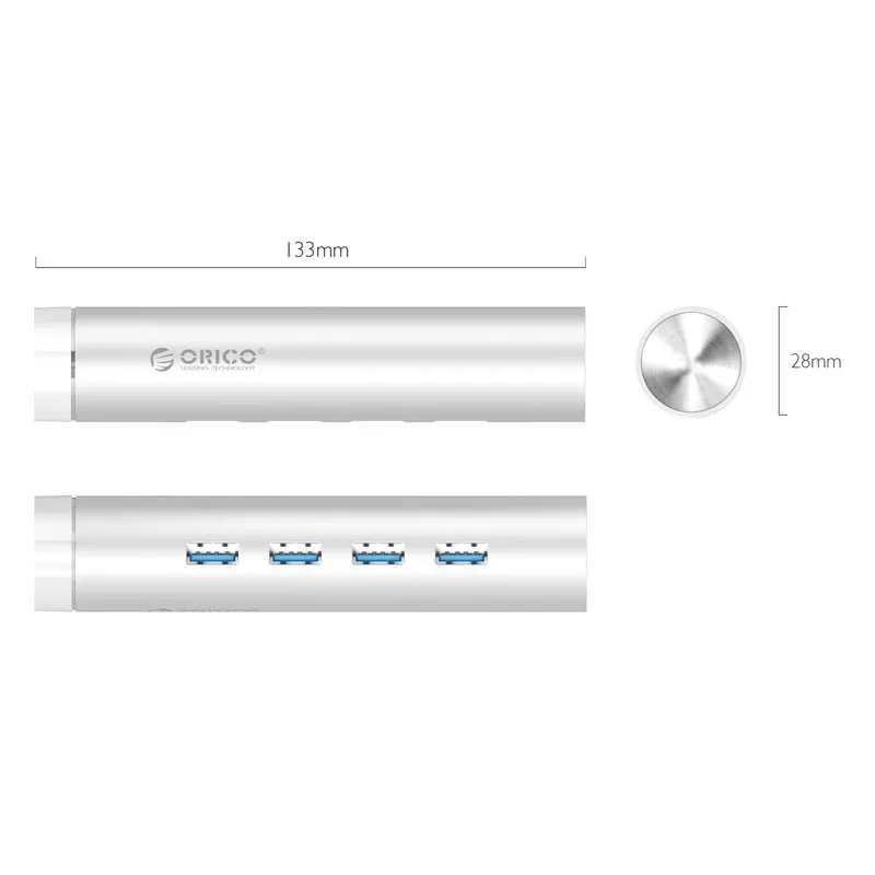 ORICO USB HUB Type C 4 Ports USB3.0 HUB With Laptop Stand With Separate USB3.0 and Type C Cable Type C Hub For MacBook