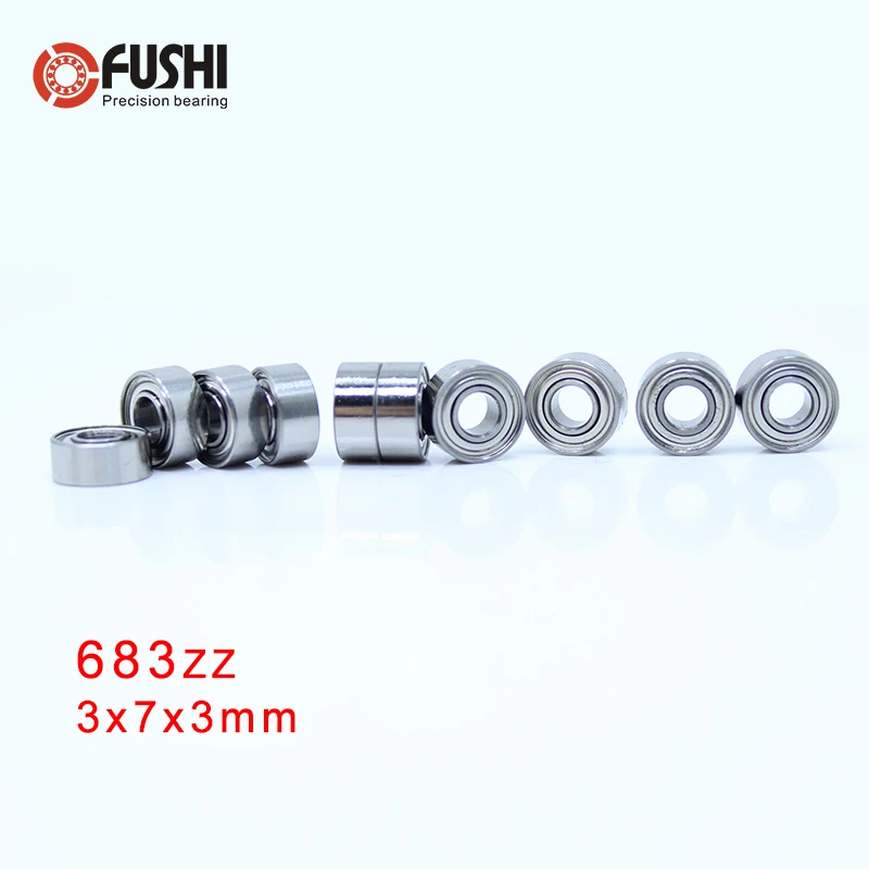 683ZZ подшипник ABEC-7 10 шт. 3x7x3 мм миниатюрный 683 ZZ, шариковые подшипники 618/3ZZ EMQ Z3V3 высокое качество - изображение