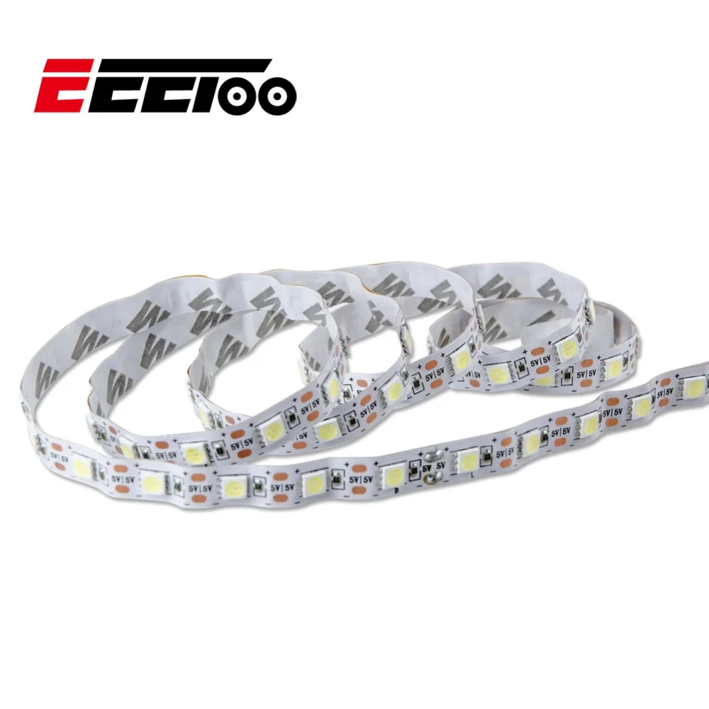 Светодиодная лента EeeToo USB 5050 smd 5 в постоянного тока светодиодная полоса белая
