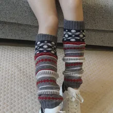 Повседневные женские облегающие вязаные гетры, чулки, гетры с закрытой пяткой, гетры для обуви, однотонные зимние теплые гетры