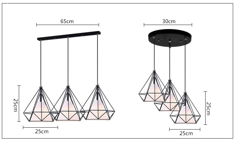 Современный подвесной светильник в клетку, железный минималистичный ретро скандинавский Лофт пирамида, подвесной светильник, металлическая Подвесная лампа E27 для помещений ZDD0004