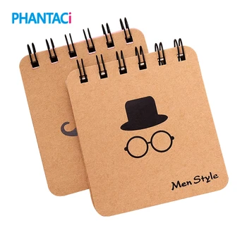 

Cute Mini Men Style Paper Notebooks Creative Notepad Business Diary Office Student Portable Notebook Recording Composition Book