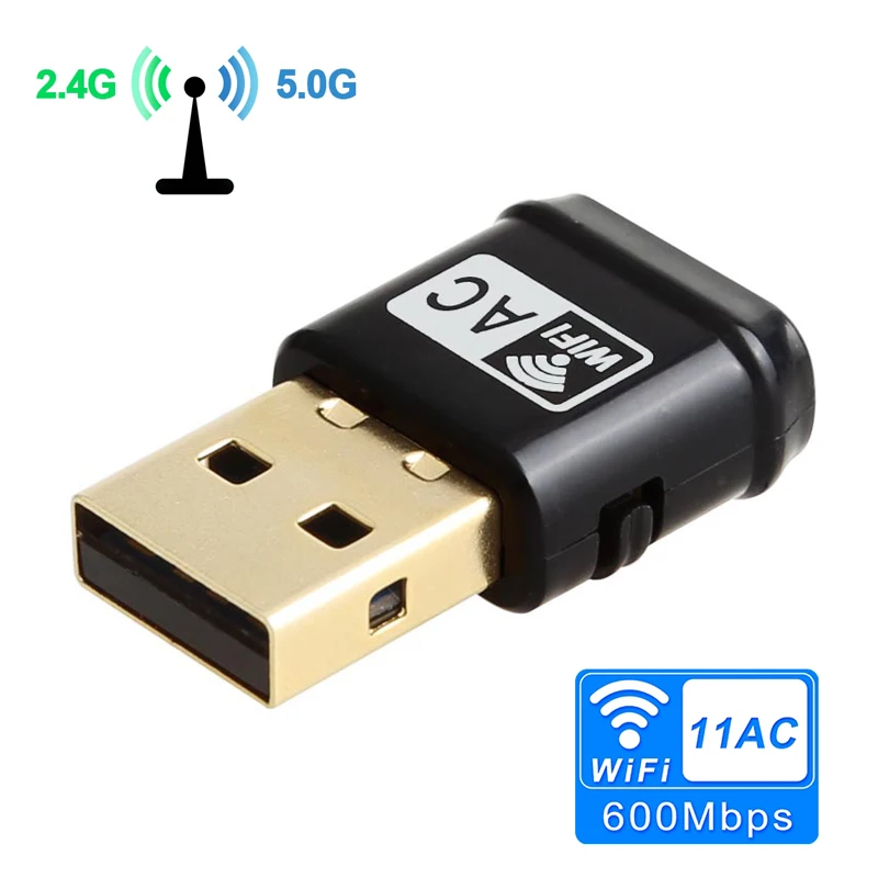 2,4G 5 ГГц Двухдиапазонная AC Wifi антенна Dual USB 600 Мбит/с беспроводной Wi Fi 802.11a/b/g/n адаптер Wi-Fi сетевая карта