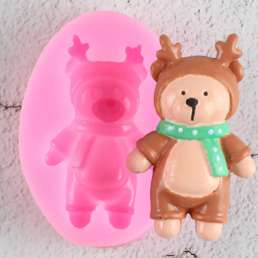 

Bear Shape Silicone Fondant Soap Mold 3D Cake Mold Cupcake Jelly Candy Chocolate Decoration Baking Tool