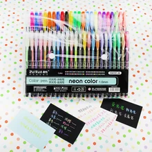 12 фото/упаковка цветной гель чернильная ручка Papelaria милые, каваи, Карандаши Канцелярские принадлежности Caneta школьные офисные ручки