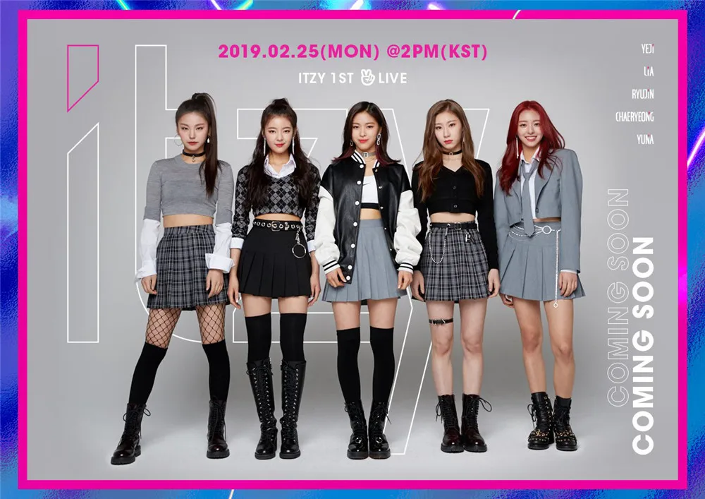 ITZY Kpop плакаты корейские певцы белая бумага с покрытием печатает четкое изображение украшения дома - Цвет: Белый