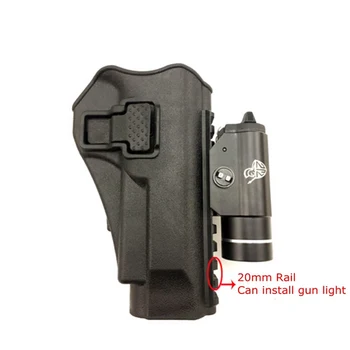 

Black tan green Beretta M9 M92 Gun Holster Right handed light bearing W/ Rail Gun Holster for Beretta