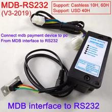New 2019 MDB-RS232 MDB payment device  to PC RS232 converter (Support MDB coin validator,bill acceptor,cashless and USD device)