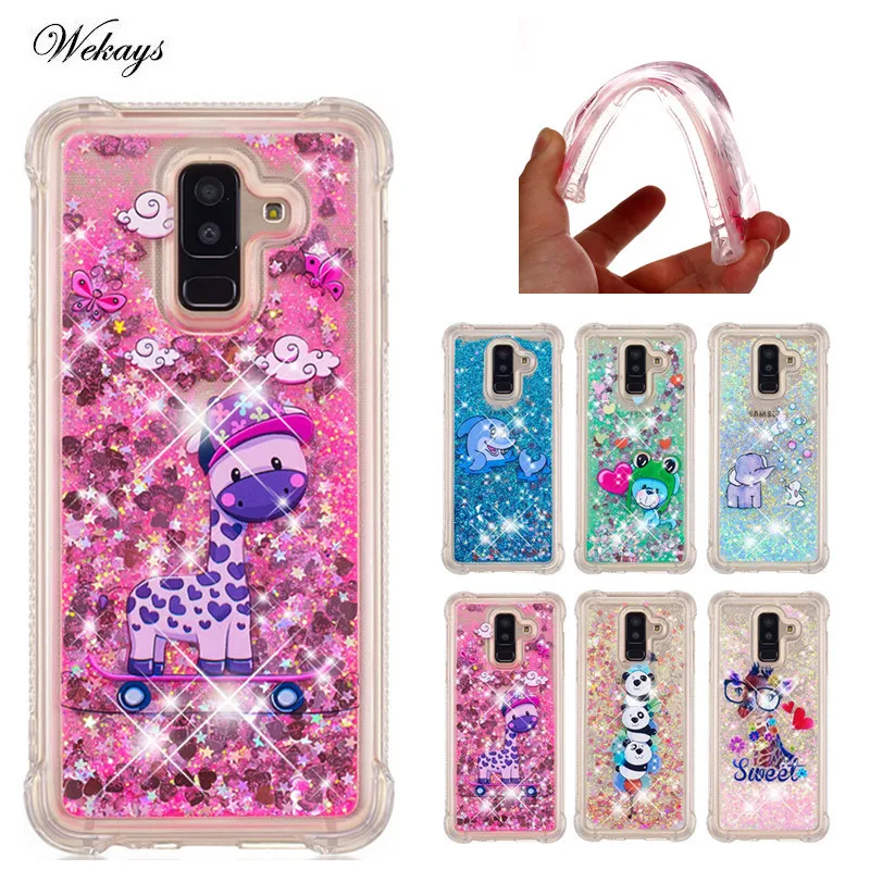 

Wekays Liquid case For Fundas Samsung Galaxy A8 Plus 2018 Case For Samsung J4 J6 A6 Plus 2018 J2 Pro 2018 Silicone Soft case