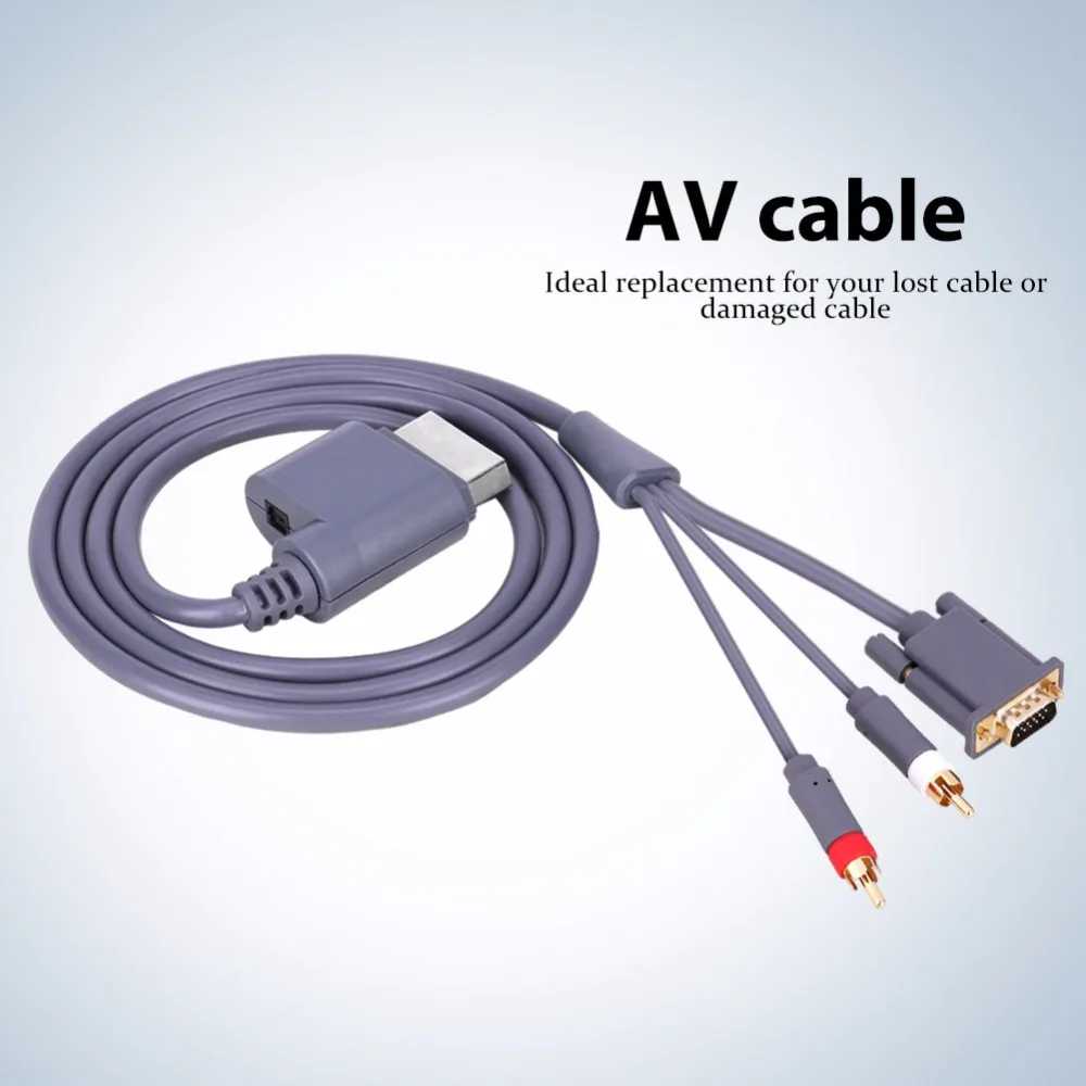 1 8 M HD AV разъем аудио видео кабель VGA 2RCA конвертер для Xbox X 360|Кабели| |