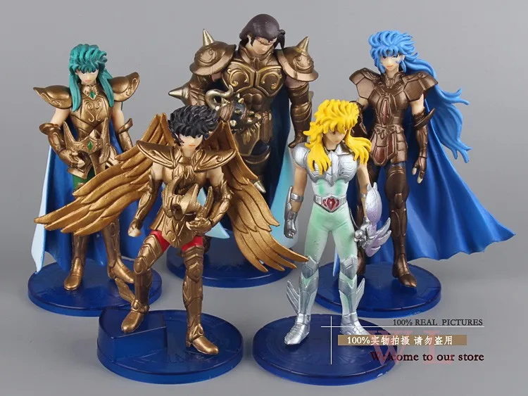 1set Saint Seiya PVC Action Figures Collection Toys Dolls B 5pcs set Free Shipping SYFG003