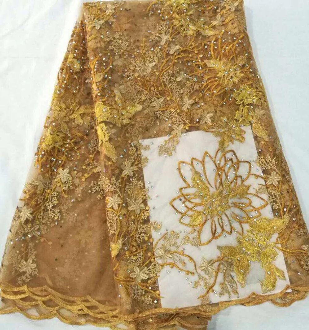 

New style embroidery 3d lace mesh fabric,beautiful African tulle lace fabric cheap price french net lace fabric