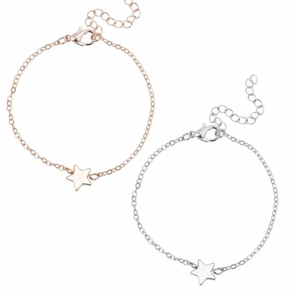 IPARAM 2017 Five-pointed star Star Pendant Charm Chain Bracelet Couple Bracelets Jewelry Friendship Gifts to Friends Lover IPARAM 2017 Five-pointed star Star Pendant Charm Chain Bracelet Couple Bracelets Jewelry Friendship Gifts to Friends Lover