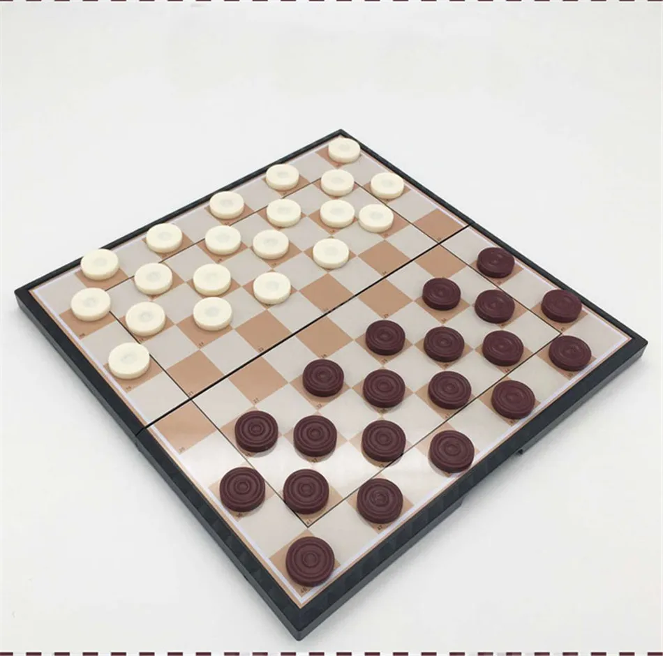 Пластик международные шашки Портативный шахматы 29*29/20*20 см складной Шахматная Магнитные Шашки игра для детские игрушки LG1