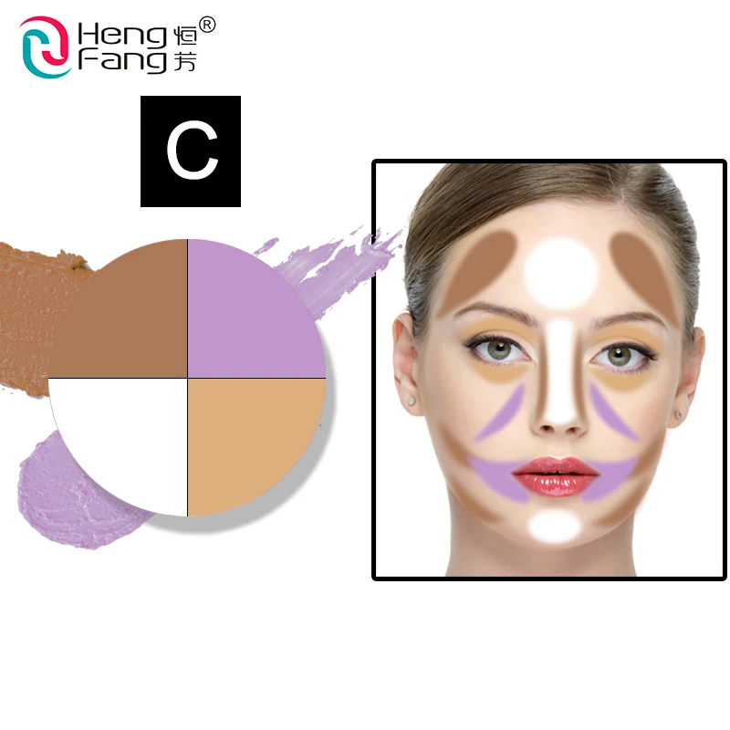 3 стиля, корректирующая палитра, консилер, хайлайтер, бронзаторы, скрывает пятна, 15,5 г, макияж для лица, бренд HengFang# H8031
