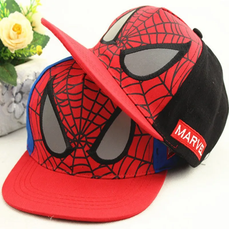 Nueva moda niños Cartoon Spiderman niños Gorras de béisbol
