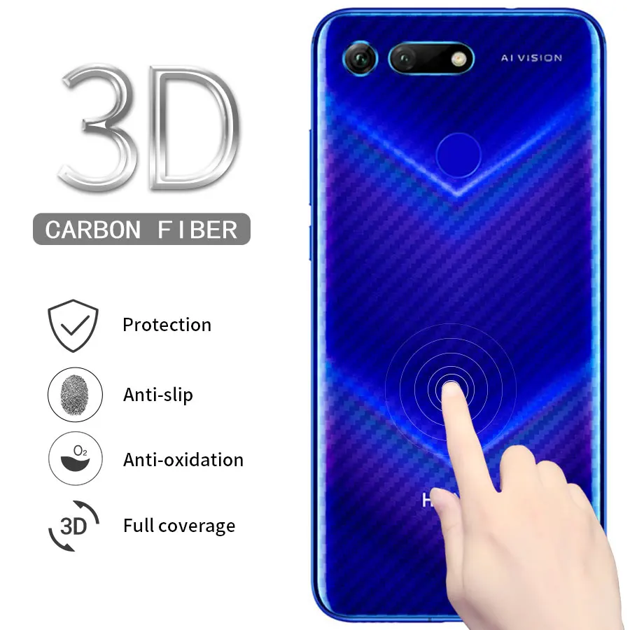 Jappinen 10 шт./лот 3D углерода волокно задняя крышка экран протектор для huawei Honor View 20