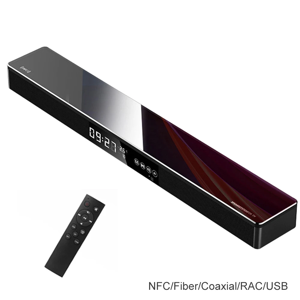 

Bluetooth Soundbar Mini Column Dual Speaker Sound bar System TV Home Theater 3D Stereo DSP Surround Subwoofer NFC/Fiber/USB/RAC
