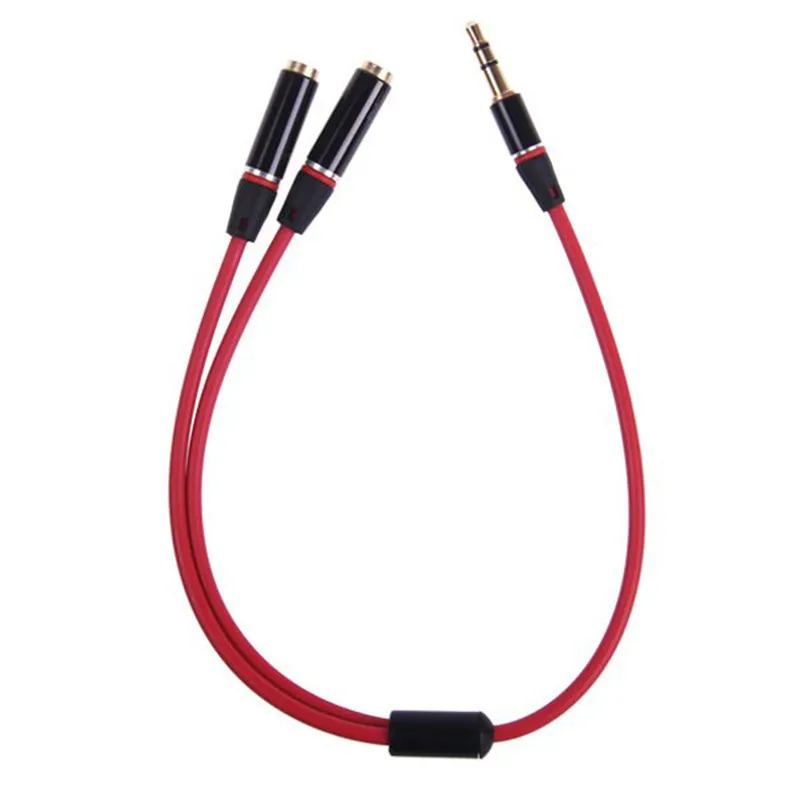 

1pcs 30cm Audio Cable Splitter 3.5mm Stereo Headphone Audio Male To 2 Female Y Splitter Plug Jack Cable for Earphone Accessories