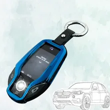 

Fashion Car Key Case Cover for BMW 520 525 f30 f10 F18 118i 320i 1 3 5 7 Series X3 X4 M3 M4 M5 Car key Protection Key Shell Blue
